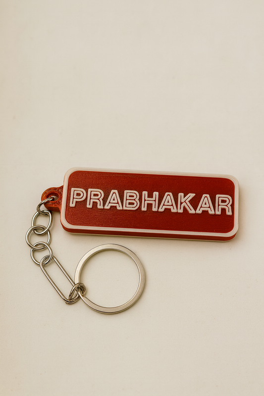 Name and Number Keychain